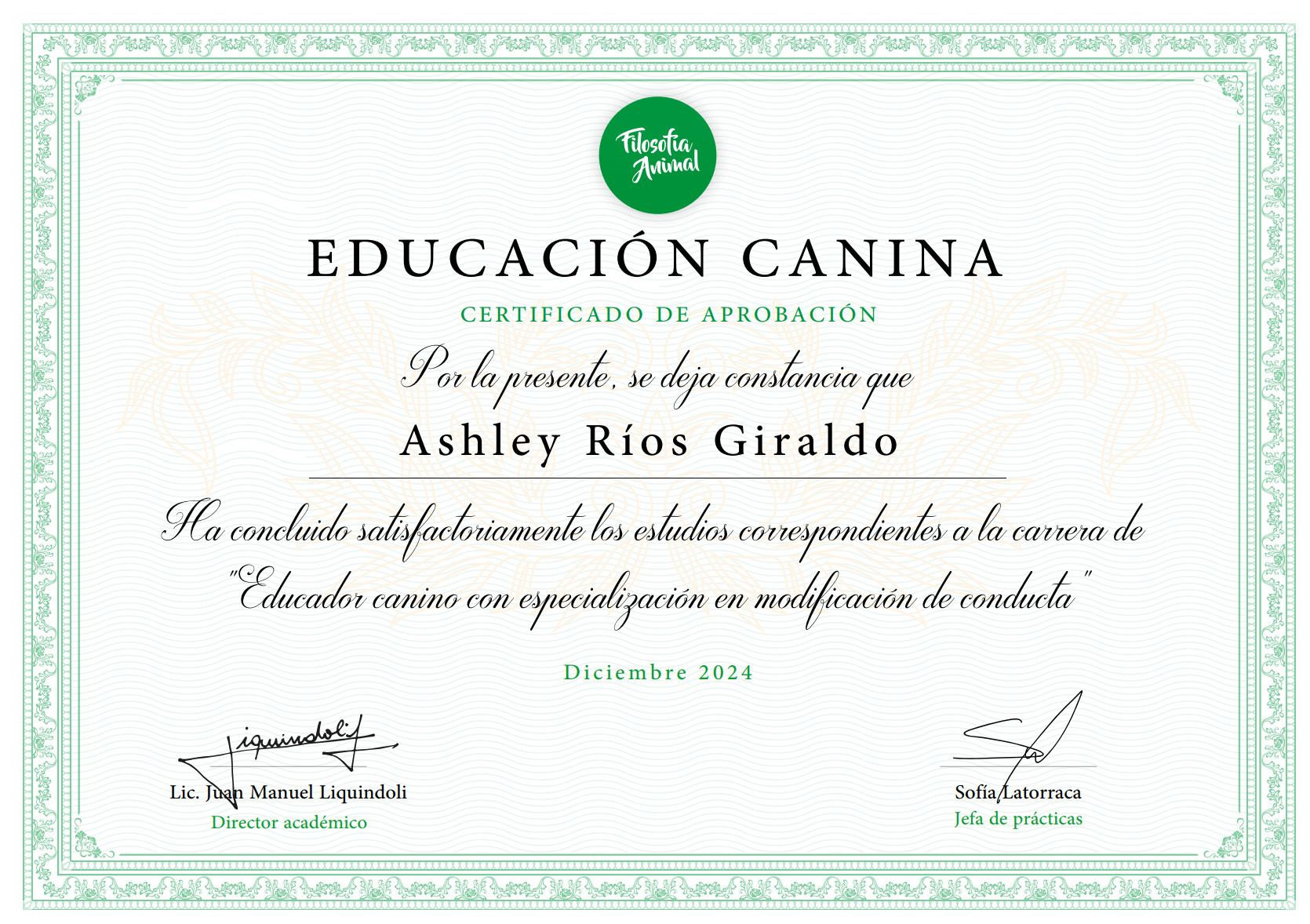 Diploma en Educación Canina